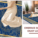 Ultra Soft Area Rug, Non Slip, Stain Resistant, Washable Area Rugs for Living Room, Bedroom, Rich Boho Tiled Arrangement(Blue)
