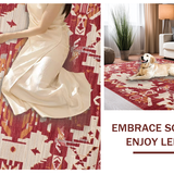 Ultra Soft Area Rug, Non Slip, Stain Resistant, Washable Area Rugs for Living Room, Bedroom, Rustic Puce Red Artful Flourish(Red)