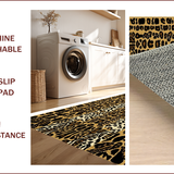Ultra Soft Area Rug, Non Slip, Stain Resistant, Washable Area Rugs for Living Room, Bedroom, Eclectic Khaki Animal Motif(Beige)