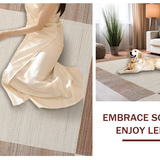 Ultra Soft Area Rug, Non Slip, Stain Resistant, Washable Area Rugs for Living Room, Bedroom, Elegant Natural Fiber Composition(Beige)