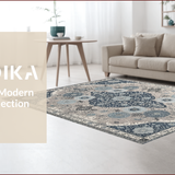 Ultra Soft Area Rug, Non Slip, Stain Resistant, Washable Area Rugs for Living Room, Bedroom, Oriental Style Bedroom Small Rug for Pets(Gray)
