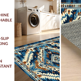 Contemporary Textured Blue Motif(Blue)