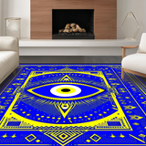 Vibrant Blue Tiled Design(Blue)