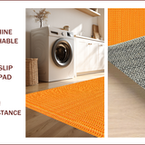 Ultra Soft Area Rug, Non Slip, Stain Resistant, Washable Area Rugs for Living Room, Bedroom, Retro Arch Abstract(Orange)