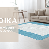 Ivory Abstract Patterned Delight(Blue)