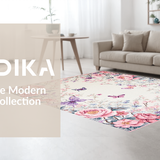 Charming Pink Garden Motif(Ivory)