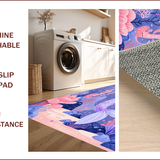 Ultra Soft Area Rug, Non Slip, Stain Resistant, Washable Area Rugs for Living Room, Bedroom, Delicate Plush Oceanic Dreamscape(Purple)