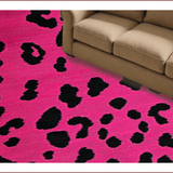 Ultra Soft Area Rug, Non Slip, Stain Resistant, Washable Area Rugs for Living Room, Bedroom, Chic Pink Animal Print Fusion(Pink)