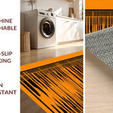 Ultra Soft Area Rug, Non Slip, Stain Resistant, Washable Area Rugs for Living Room, Bedroom, Contemporary Light Orange Pattern(Orange)