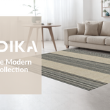 Contemporary Neutral Tone Striped Decor(Beige)