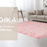Ultra Soft Area Rug, Non Slip, Stain Resistant, Washable Area Rugs for Living Room, Bedroom, Whimsical Ribbon Knot Rug with Loop Accents and Scallop Pattern(Pink)