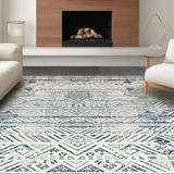 Contemporary Earth Tones Geometry(Blue)