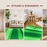 Elegant Tropical Inspired Stripe Motif(Green)