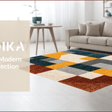 Ultra Soft Area Rug, Non Slip, Stain Resistant, Washable Area Rugs for Living Room, Bedroom, Stylish Minimalist Geometric Carpet for Open Space Interiors(Gray)