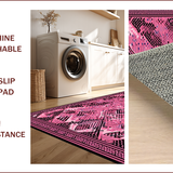Ultra Soft Area Rug, Non Slip, Stain Resistant, Washable Area Rugs for Living Room, Bedroom, Vibrant Animal Print Elegance(Pink)