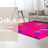 Ultra Soft Area Rug, Non Slip, Stain Resistant, Washable Area Rugs for Living Room, Bedroom, Eye-Catching Vibrant Quote Decor(Purple)