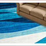 Coastal Abstract Wave Motif(Blue)