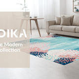 Elegant Tiled Coral Aesthetic(Blue)