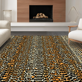Ultra Soft Area Rug, Non Slip, Stain Resistant, Washable Area Rugs for Living Room, Bedroom, Contemporary Khaki Wildlife Influence(Brown)