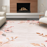 Ultra Soft Area Rug, Non Slip, Stain Resistant, Washable Area Rugs for Living Room, Bedroom, Serene Minimalist Blush Touch(Pink)