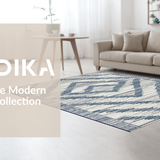 Ultra Soft Area Rug, Non Slip, Stain Resistant, Washable Area Rugs for Living Room, Bedroom, Coastal Nautical Striped Aesthetic(Blue)