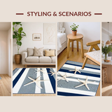 Minimalist Grey Striped Artistry(Blue)