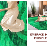 Ultra Soft Area Rug, Non Slip, Stain Resistant, Washable Area Rugs for Living Room, Bedroom, Dynamic Fuzzy Gem Tones(Green)