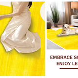 Ultra Soft Area Rug, Non Slip, Stain Resistant, Washable Area Rugs for Living Room, Bedroom, Playful Modern Geometric Motif(Yellow)