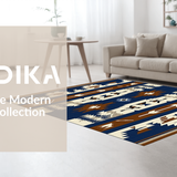 Ultra Soft Area Rug, Non Slip, Stain Resistant, Washable Area Rugs for Living Room, Bedroom, Elegant Geometric Tribal Aesthetics(Brown)