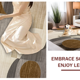Ultra Soft Area Rug, Non Slip, Stain Resistant, Washable Area Rugs for Living Room, Bedroom, Cozy Earthy Toned Expressions(Beige)