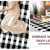 Stylish Modern Striped Plaid Arrangement(Black)