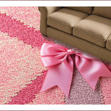 Ultra Soft Area Rug, Non Slip, Stain Resistant, Washable Area Rugs for Living Room, Bedroom, coquette bow bath(Pink)