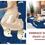 Funny Cat Theme Bathroom Accent(Blue)