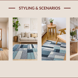 Ultra Soft Area Rug, Non Slip, Stain Resistant, Washable Area Rugs for Living Room, Bedroom, Abstract Serenity Zen Space Rug(Gray)