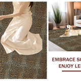 Ultra Soft Area Rug, Non Slip, Stain Resistant, Washable Area Rugs for Living Room, Bedroom, Fierce Animal Print Aesthetic(Brown)
