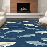 Elegant Hand Hooked Ocean Theme(Blue)