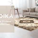 Chic Transitional Floral Border Style(Beige)