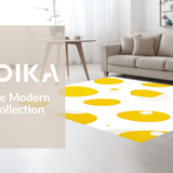 Ultra Soft Area Rug, Non Slip, Stain Resistant, Washable Area Rugs for Living Room, Bedroom, Cute Whimsical Home Element(Yellow)