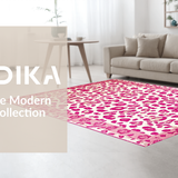 Ultra Soft Area Rug, Non Slip, Stain Resistant, Washable Area Rugs for Living Room, Bedroom, Rustic Bold Animal Texture Visual(Pink)
