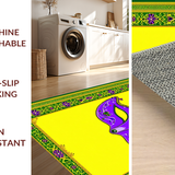 Ultra Soft Area Rug, Non Slip, Stain Resistant, Washable Area Rugs for Living Room, Bedroom, Charming Decorative Holiday Vibrance(Yellow)
