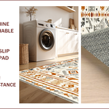 Ultra Soft Area Rug, Non Slip, Stain Resistant, Washable Area Rugs for Living Room, Bedroom, Artistic Vintage Ethnic Print(Beige)