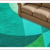 Ultra Soft Area Rug, Non Slip, Stain Resistant, Washable Area Rugs for Living Room, Bedroom, Modern Abstract Green Living Room Rug(Green)