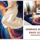 Ultra Soft Area Rug, Non Slip, Stain Resistant, Washable Area Rugs for Living Room, Bedroom, Galaxy Planet Earth(Blue)