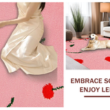 Ultra Soft Area Rug, Non Slip, Stain Resistant, Washable Area Rugs for Living Room, Bedroom, Cute Fruity Graphic Style(Pink)