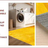 Ultra Soft Area Rug, Non Slip, Stain Resistant, Washable Area Rugs for Living Room, Bedroom, Vibrant Yellow Kitchen Stain-Resistant Decorative Rug(Yellow)