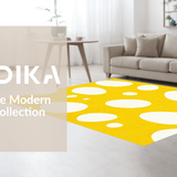 Ultra Soft Area Rug, Non Slip, Stain Resistant, Washable Area Rugs for Living Room, Bedroom, Vibrant Yellow Abstract Design(Yellow)