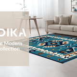 Luxurious Geometric Tiled Arrangement(Blue)