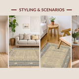 Stylish Transitional Ogee Layout(Beige)