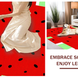 Ultra Soft Area Rug, Non Slip, Stain Resistant, Washable Area Rugs for Living Room, Bedroom, Playful Fruit-Inspired Aesthetic(Red)