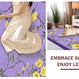 Ultra Soft Area Rug, Non Slip, Stain Resistant, Washable Area Rugs for Living Room, Bedroom, Charming Lavender Floral Aesthetic(Purple)